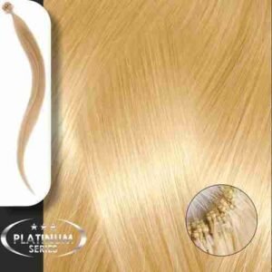 Micro Ring Loop Hair Extensions Platinum No. 10.0 Blonde Very Light Yellow - Image 1