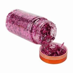 ΠΛΑΣΤΙΚΟ ΒΑΖΑΚΙ ΜΕ FOIL FLAKES ΡΟΖ - Image 1