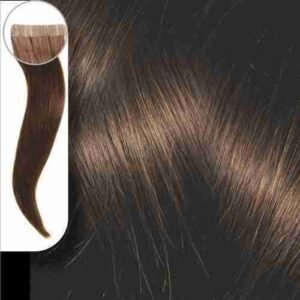 Natural Hair Extension Self Adhesive No 4.0 Brown - Image 1
